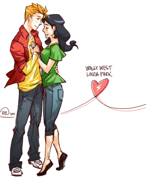 Art of the Day: Wally West and Linda Park.