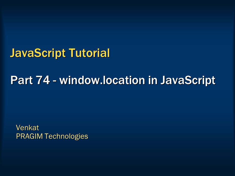 Sql server, .net and c# video tutorial: window.location in JavaScript