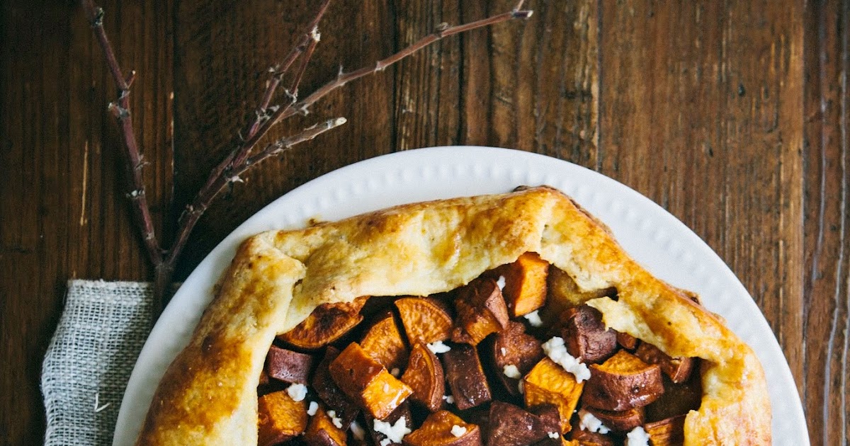 Sweet Potato, Maple and Cumin Galette with Goat Cheese Crumbles