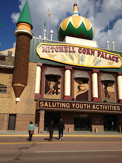 The Mitchell Corn Palace, completely decorated in agricultural products