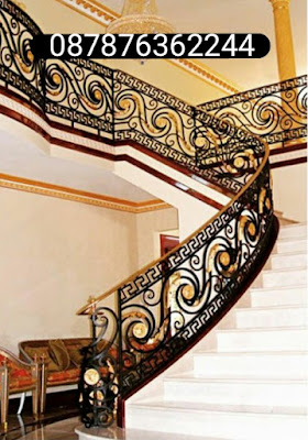 Pagar Tangga Model Klasik Balkon Besi Tempa Mewah Dan Elegan Railing