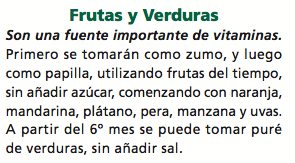 alimentación complementaria alimentación complementaria frutas y verduras
