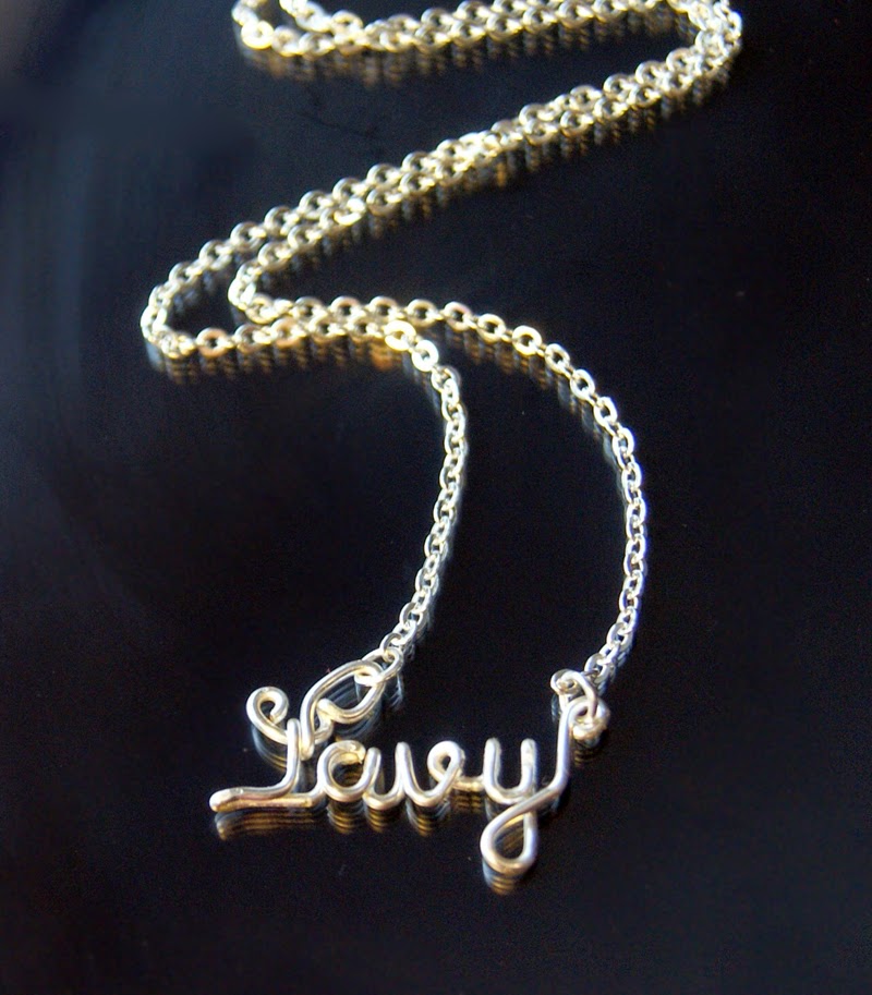 Bana Designs : Personalized Name Necklace, Silver Plated, Customizable ...