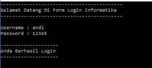 Contoh Program Login dengan bahasa C++ - blog programmer pemula