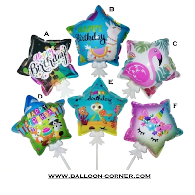 Mini Star Foil Balloon Cake Topper