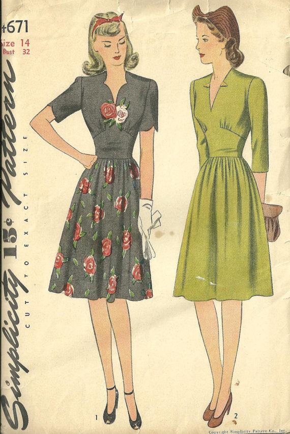 Colourful Buttons: 1940s patterns
