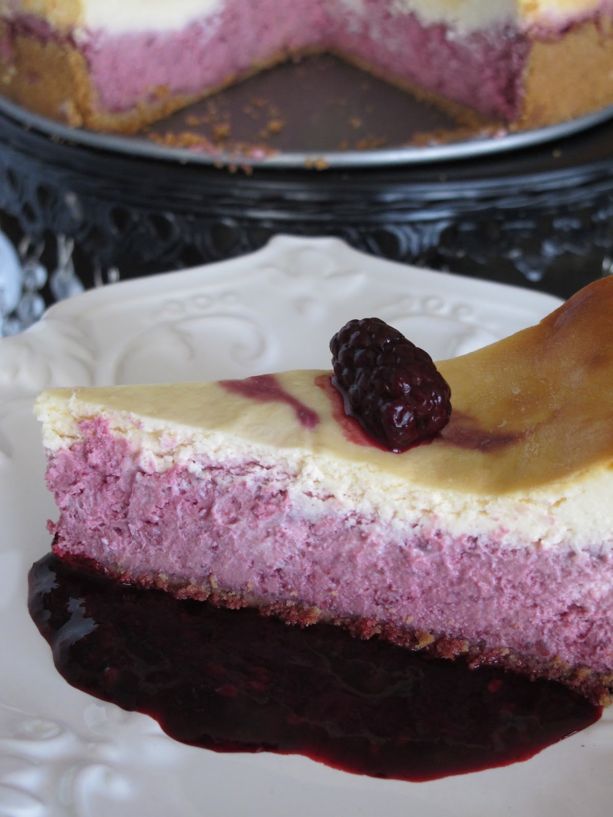 Blackberry Lemon Layered Cheesecake Purple Chocolat Home