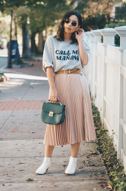How to Wear a Pleated Skirt for Fall | The Style Brunch