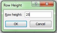 Row height