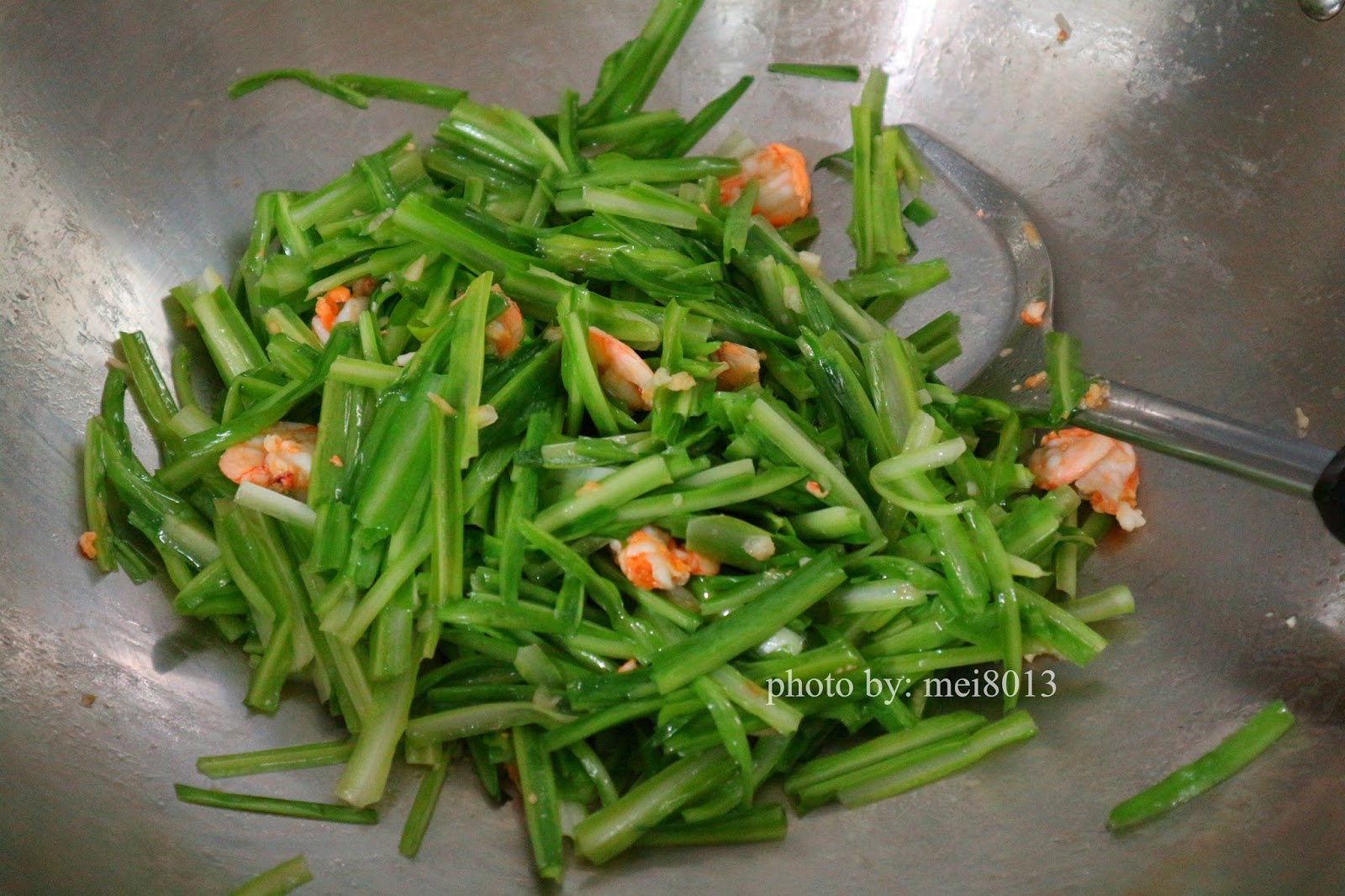 美味 。生活 ~ 小馆: 《 青龙菜炒虾仁 / Stir Fry Green Dragon Vegetables with Prawns