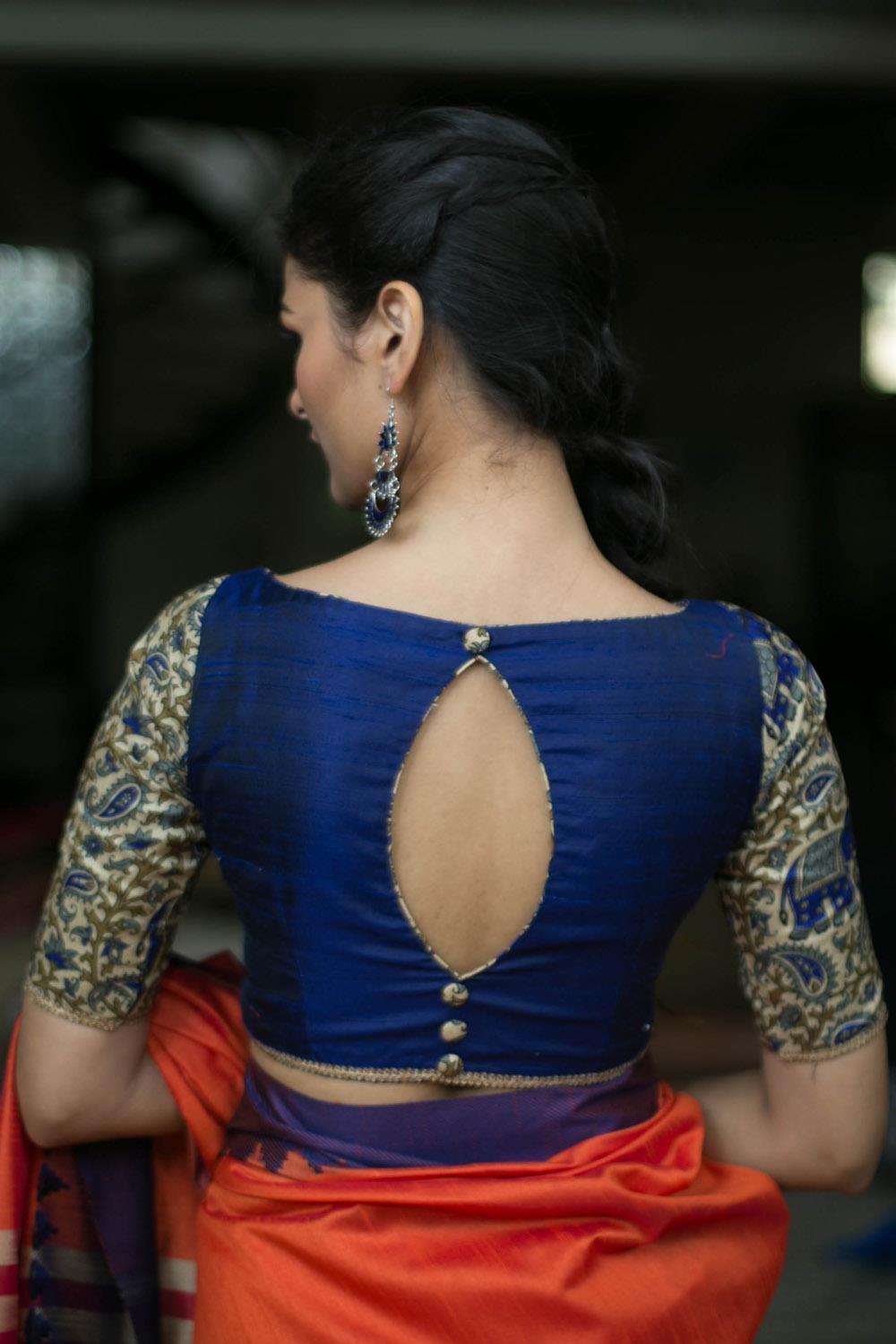 10 New High Neck Blouse Designs For Diwali - Candy Crow