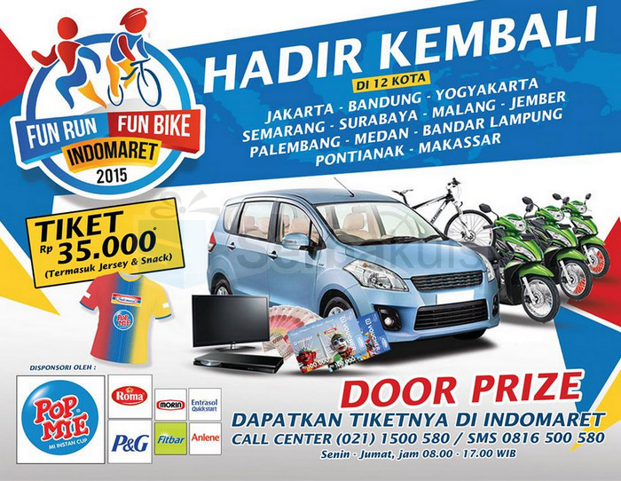 Event Fun Run & Fun Bike Indomaret 2015 Berhadiah Mobil