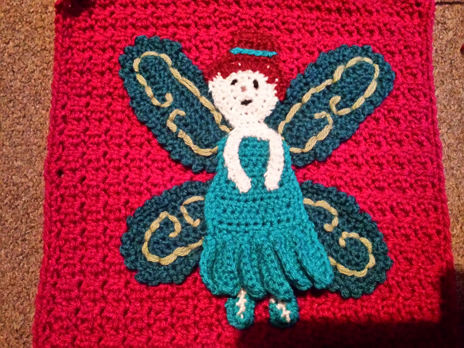 Blooming Lovely WIP Crochet Fairy Garden Blanket Earth Fairy
