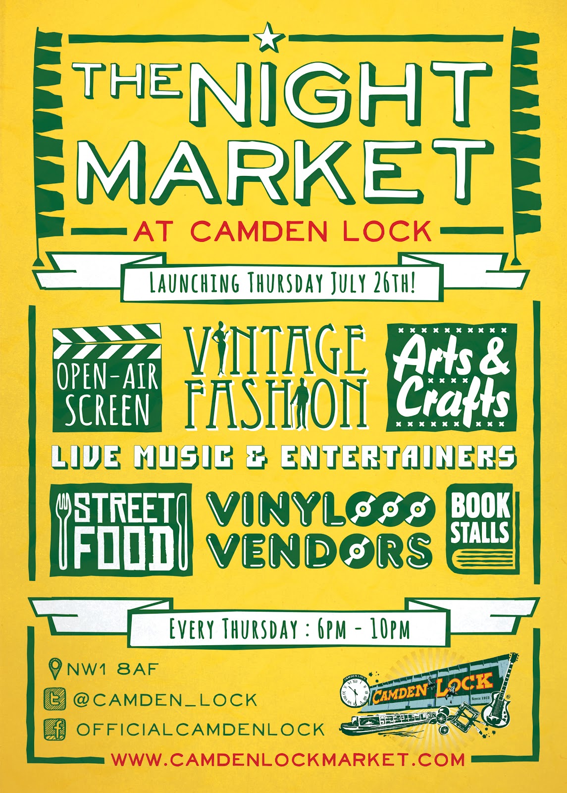 London Popups Camden Lock Night Market featuring Popup Vintage Fairs