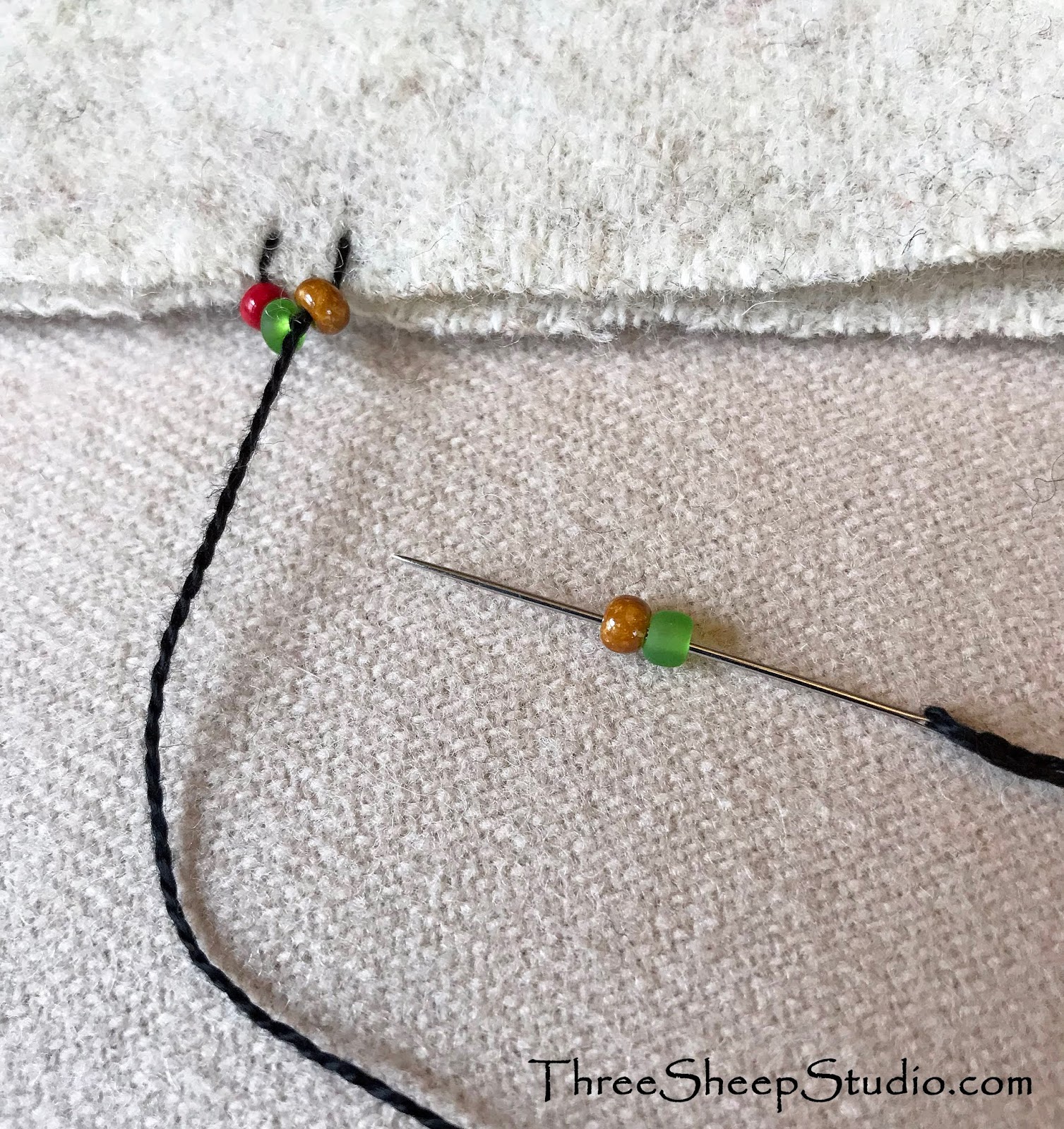 Three Sheep Studio Beaded Picot Edging...