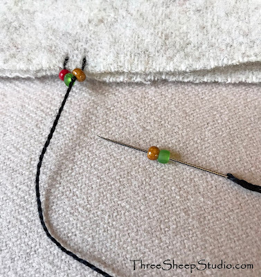How To / Tutorial for Beaded Picot Edging by Rose Clay at ThreeSheepStudio.com at 'Blog'