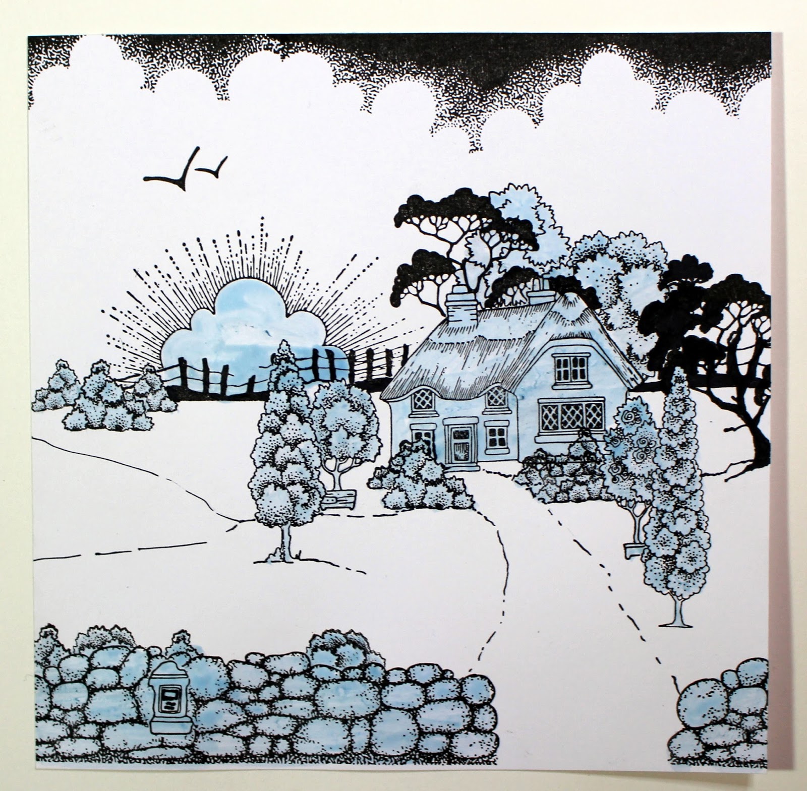 Chocolate Baroque Design Team Country Cottage Scene By Anne