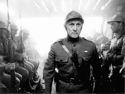 kirk douglas as colonel dax in paths of glory, directed by stanley kubrick
