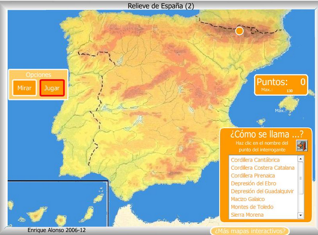 TRABAJOS VÍCTOR: MAPA INTERACTIVO DEL RELIEVE DE ESPAÑA