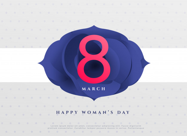 Elegant 8th march happy women's day background Free Vector