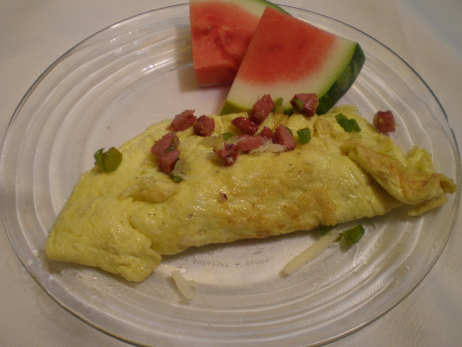 Basil and Rosemary's Kitchen Omelet with Sausage, Peppers, Onions, and