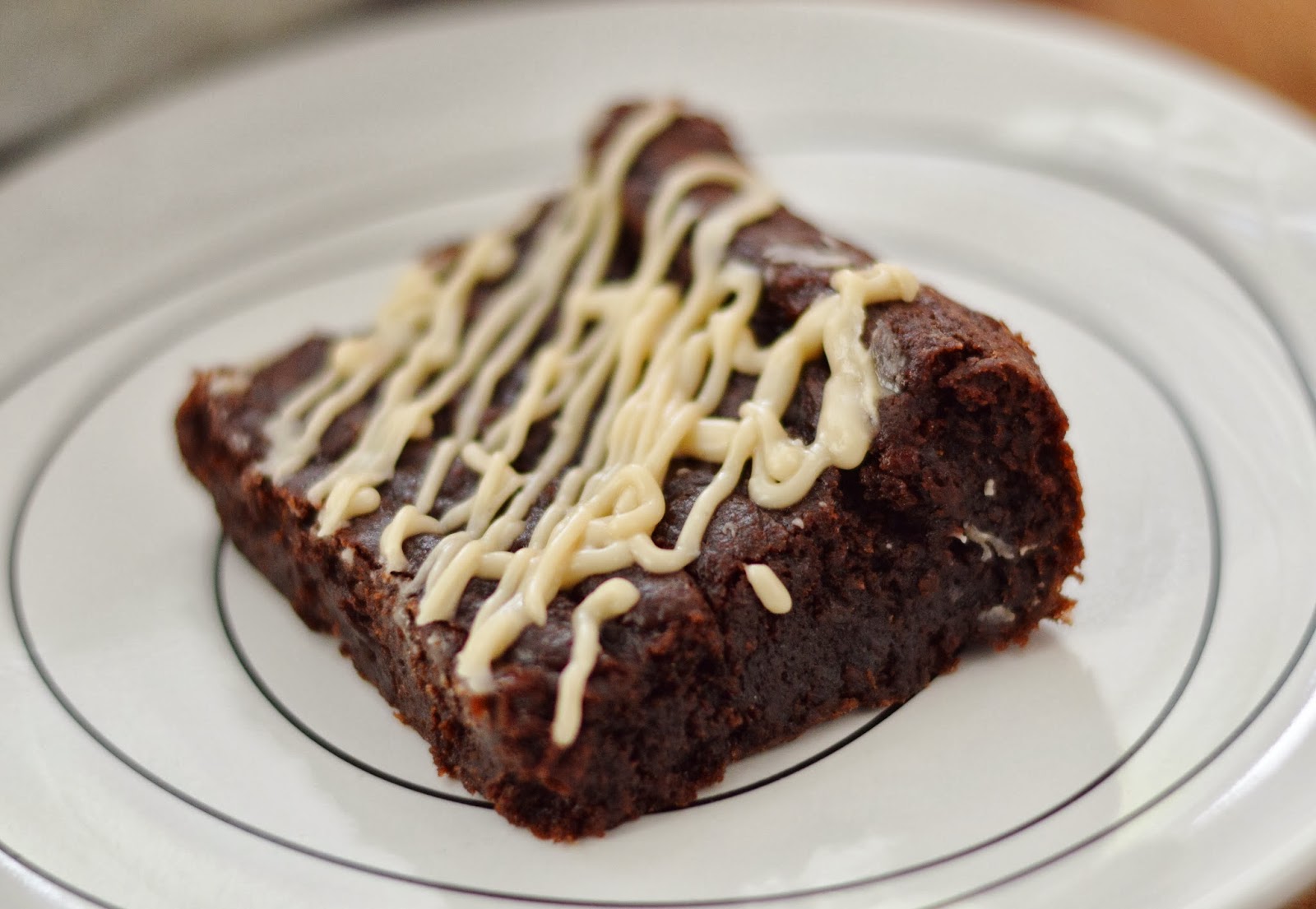 The Art of Comfort Baking Chocolate Banana Brownies with Vanilla Glaze