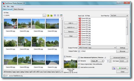 برنامج مجاني مميز لتعديل وتحرير وتغيير حجم الصور في مجموعات FastStone Photo Resizer 3.2