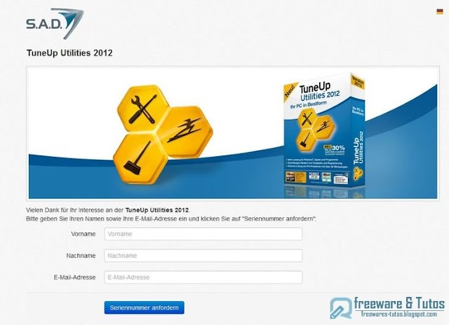 Offre promotionnelle : TuneUp Utilities 2012 gratuit !