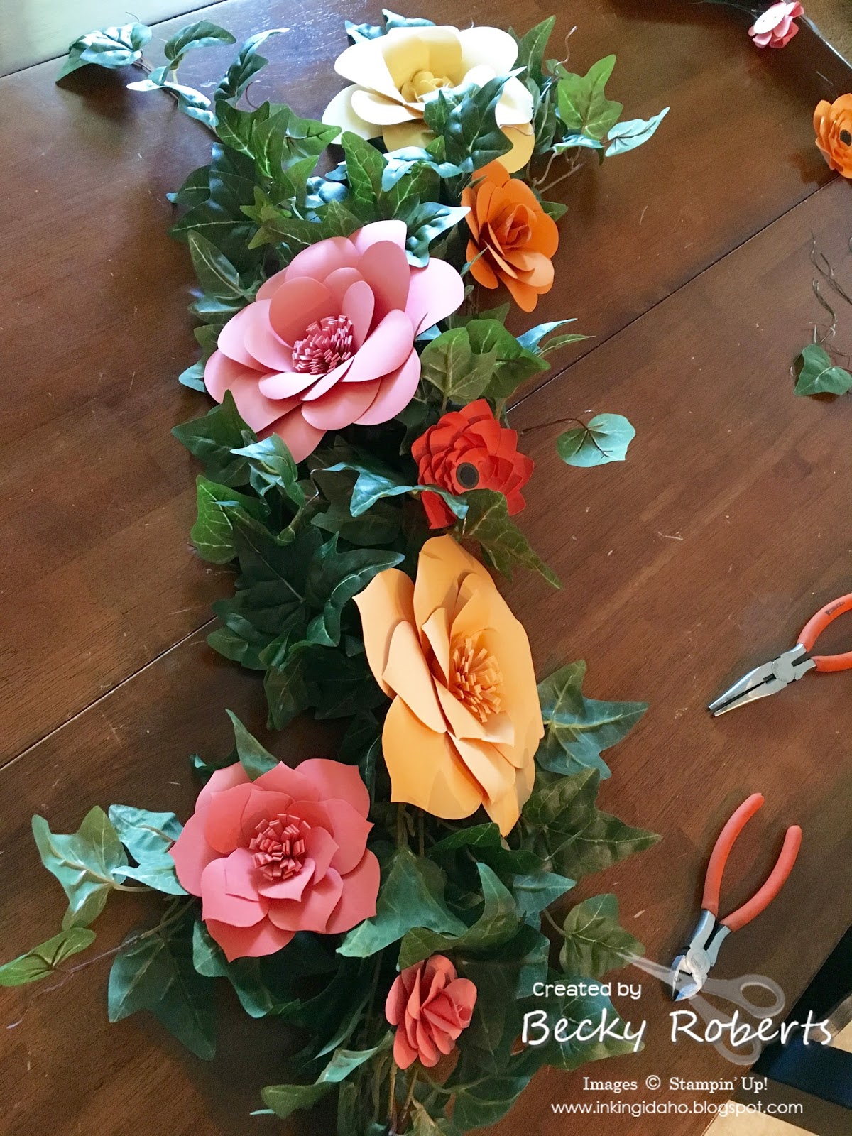 inking idaho paper flower table decorations paper flower table decorations