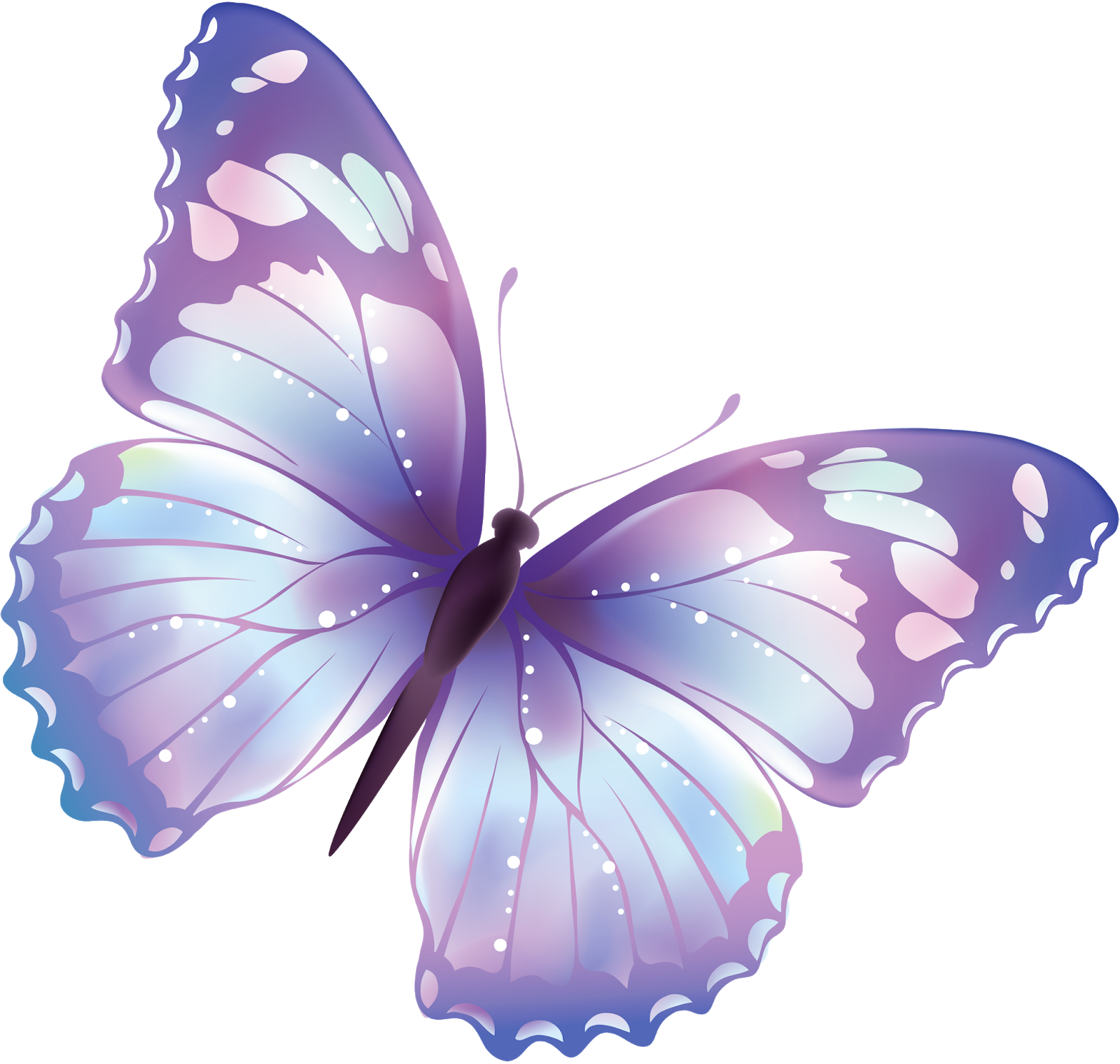 Бабочки - на прозрачном фоне png.