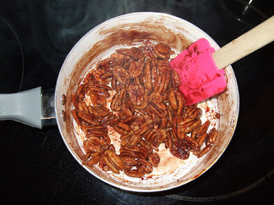 Maple-glazed pecans.