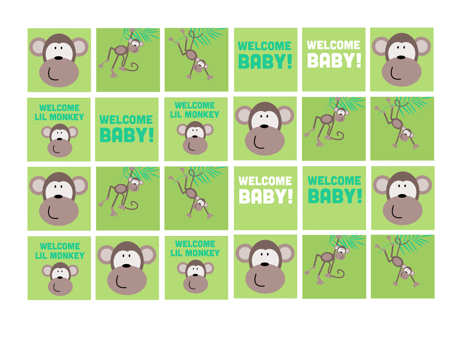 FREEBIES // MONKEY THEMED FREE BABY SHOWER PRINTABLES, Oh So Lovely Blog