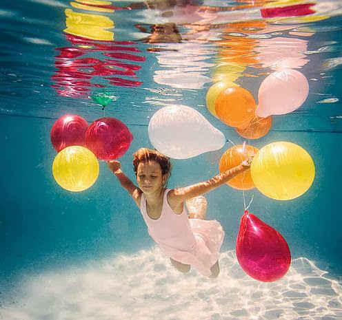 Balloon Girl Underwater