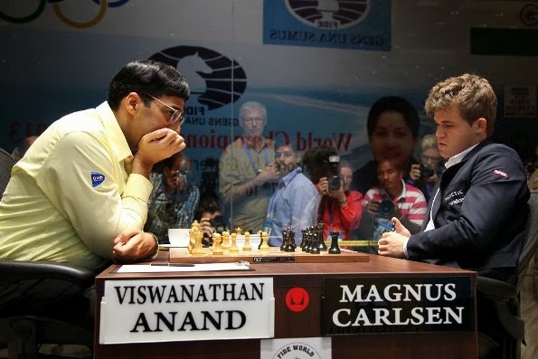 World Chess Championship 2013 Match Viswanathan Anand vs Magnus Carlsen:  Game 2 and Photos