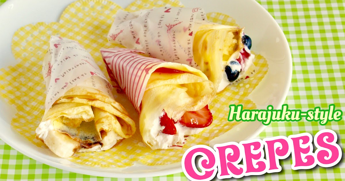 必見 クレープ屋さんみたいな原宿風のかわいいクレープの作り方と包み方 英語料理レシピ Ochikeron Cooklabo 英語で簡単料理動画