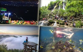 Paket Tour Jogja Bukit panguk Kediwung + Air Terjun Sri Gethuk + Pantai Sadranan + Bukit Bintang