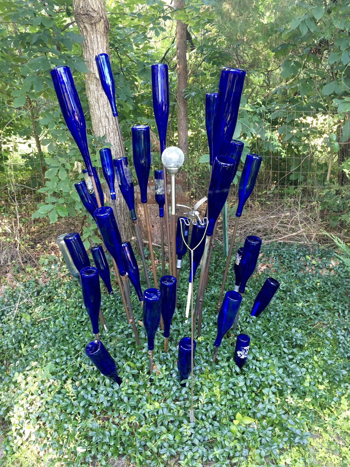 Repurposed For Life THINGS TO DO WITH BLUE WINE BOTTLES.