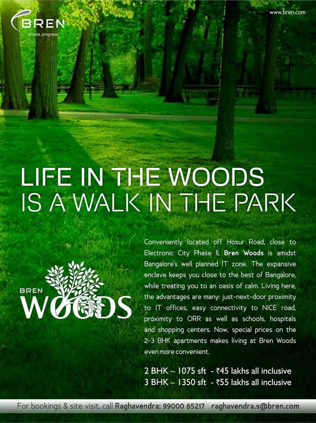 Bren Woods 2 / 3 BHK Apartments near Electronic City Phase II Bren Woods Home