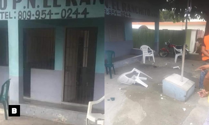 Turba de haitianos ataca por segunda vez cuartel de la Policía en Ranchito, La Vega Turba de haitianos ataca por segunda vez cuartel de la Policía en Ranchito, La Vega