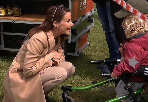 Princess Marie wore Burberry cashmere sweater and By Malene Birger Torun winter coat