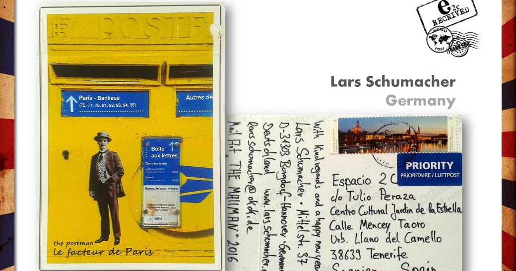 The Mailman-Mail Art Project-Tenerife/Spain, 2016: Lars Schumacher