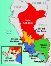 Peru Lima West Mission Map