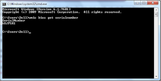 Cách xem tên máy, mã máy, Serial Tag của Laptop bằng lệnh cmd Serialpc