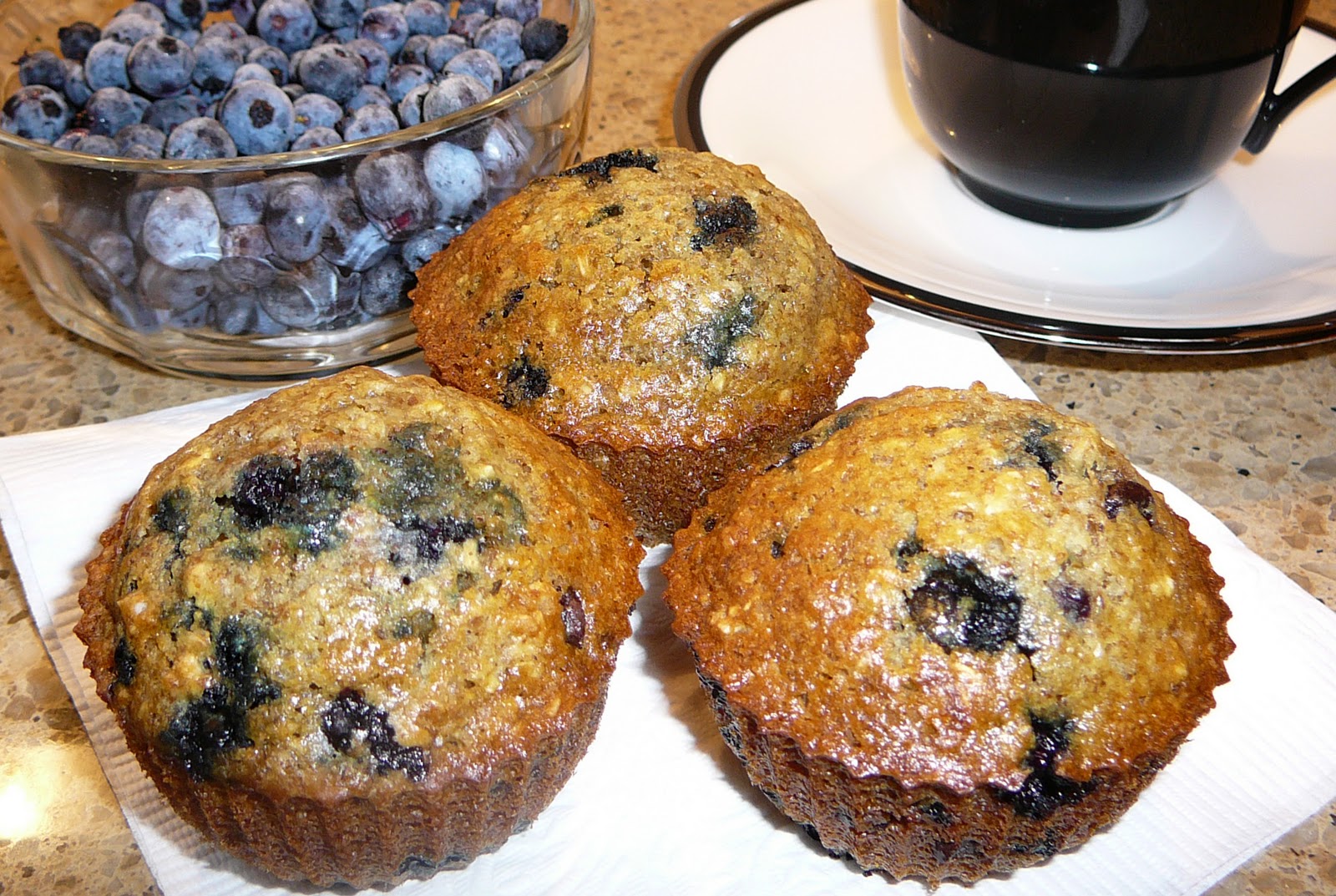 Rise and Bake! Blueberry Bran Muffins