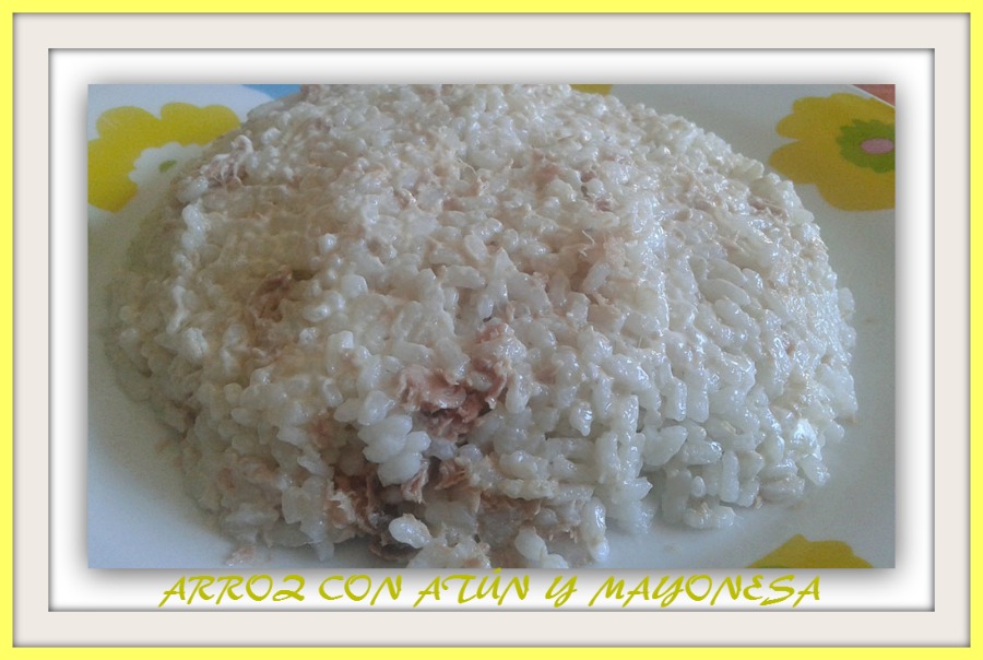arroz con atún y mayonesa