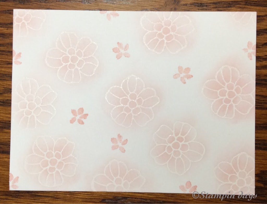 Stampin Days 手作りでバックグラウンドペーパー