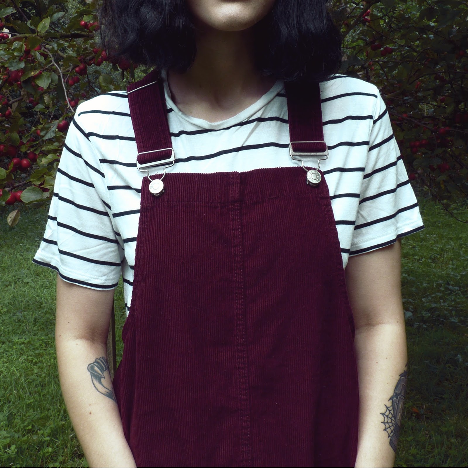 burgundy cord pinafore dress primark