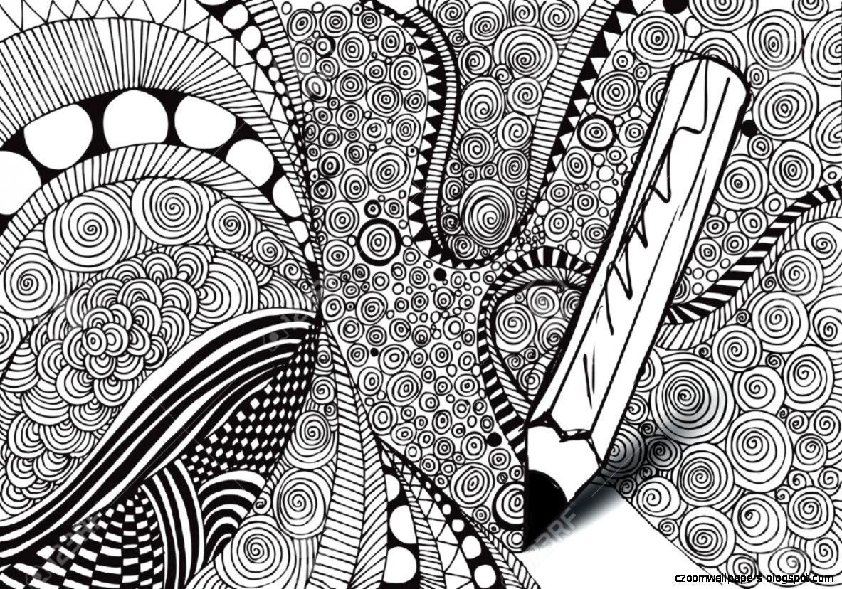 Abstract Design Drawing Made By Pencil Vector Background Royalty