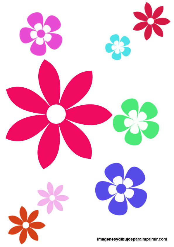 flores para imprimir y recortar-Colorear dibujos,letras, Actividades  infantiles