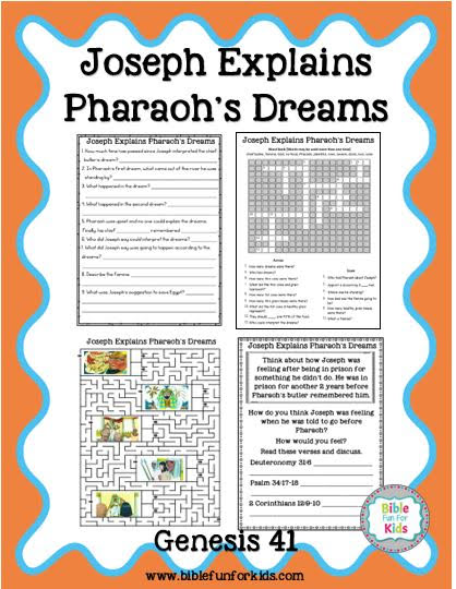 Joseph Interprets Dreams Worksheets